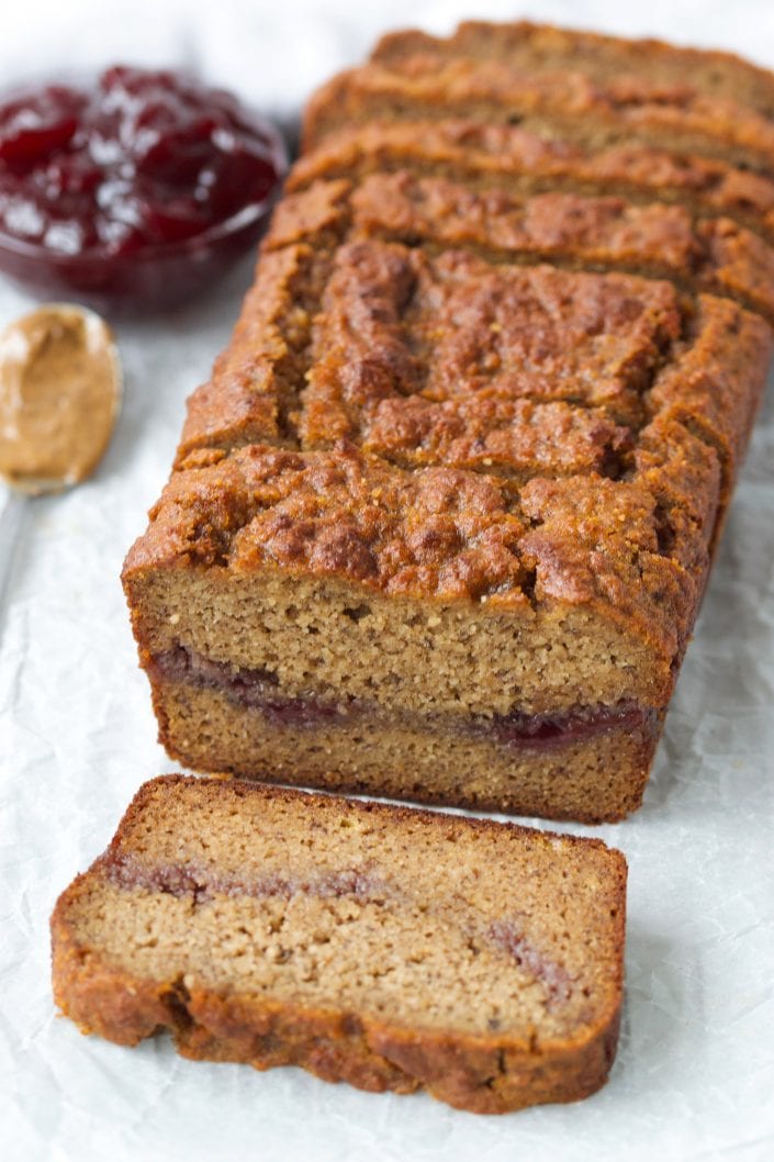 Almond Butter & Jam Swirl Banana Bread | Every Last Bite Paleo Almond Butter Banana Bread