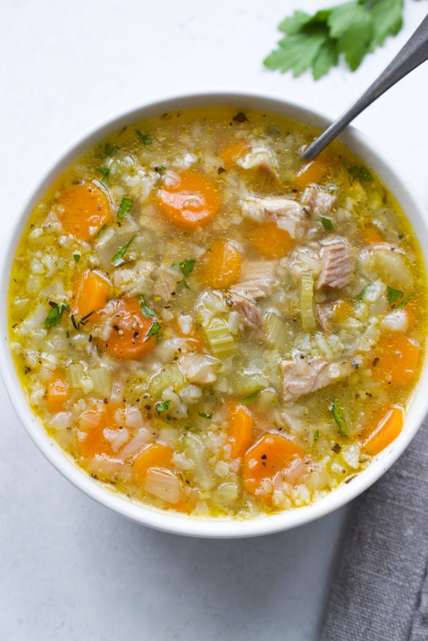 Leftover Turkey Soup (Whole30 - Paleo - GF ) | Every Last Bite