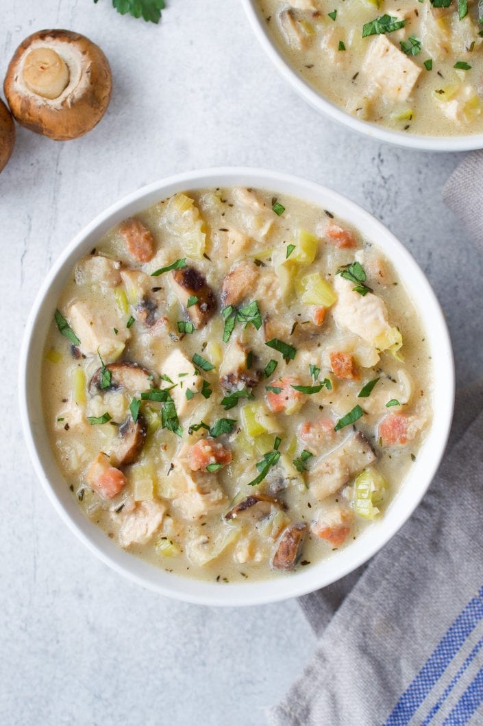 Chicken, Mushroom & Leek Soup | Every Last Bite Chicken, Mushroom & Leek Soup