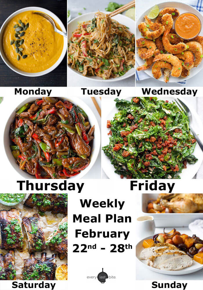 Weekly Meal Plan: February 22-28