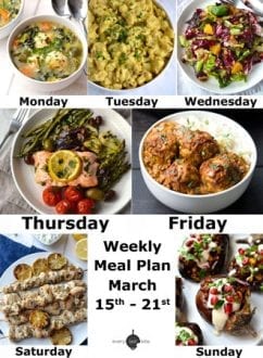 Weekly Meal Plan: March 15th - 21st