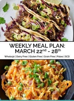 Weekly Meal Plan: March 22nd - 28th
