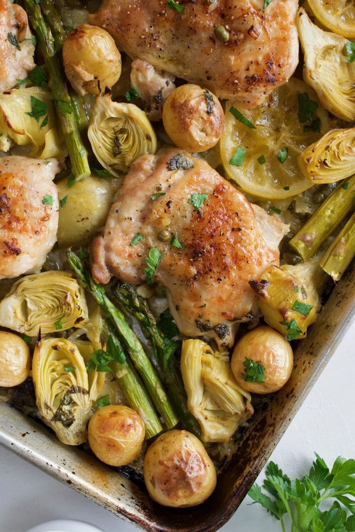 Sheet Pan Chicken Piccata | Every Last Bite Sheet Pan Chicken Piccata