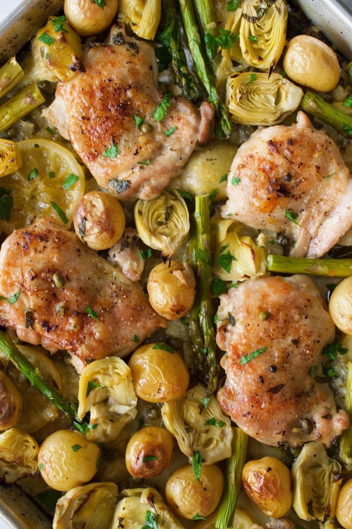 Sheet Pan Chicken Piccata | Every Last Bite Sheet Pan Chicken Piccata