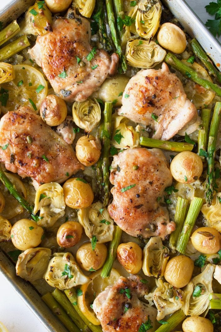 Sheet Pan Chicken Piccata | Every Last Bite Sheet Pan Chicken Piccata