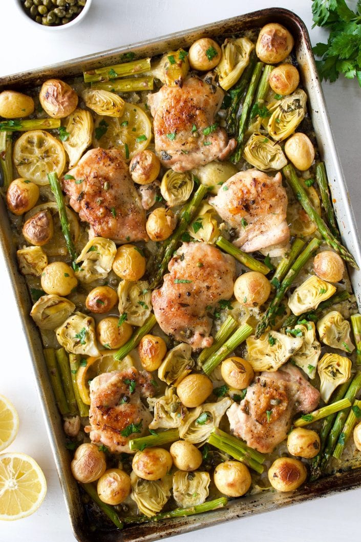 Sheet Pan Chicken Piccata | Every Last Bite Sheet Pan Chicken Piccata