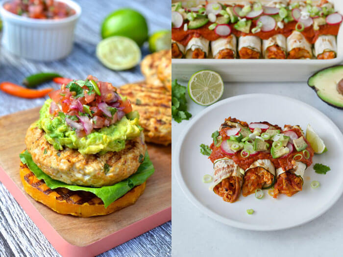 Cinco de Mayo Burger and Enchiladas