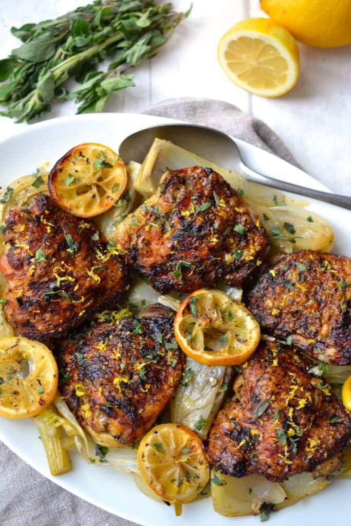 Crispy Lemon & Herb Chicken with Fennel 