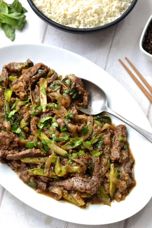 Black Pepper Beef & Onions