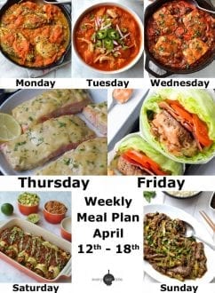 Weekly Meal Plan: April 12th - 18th