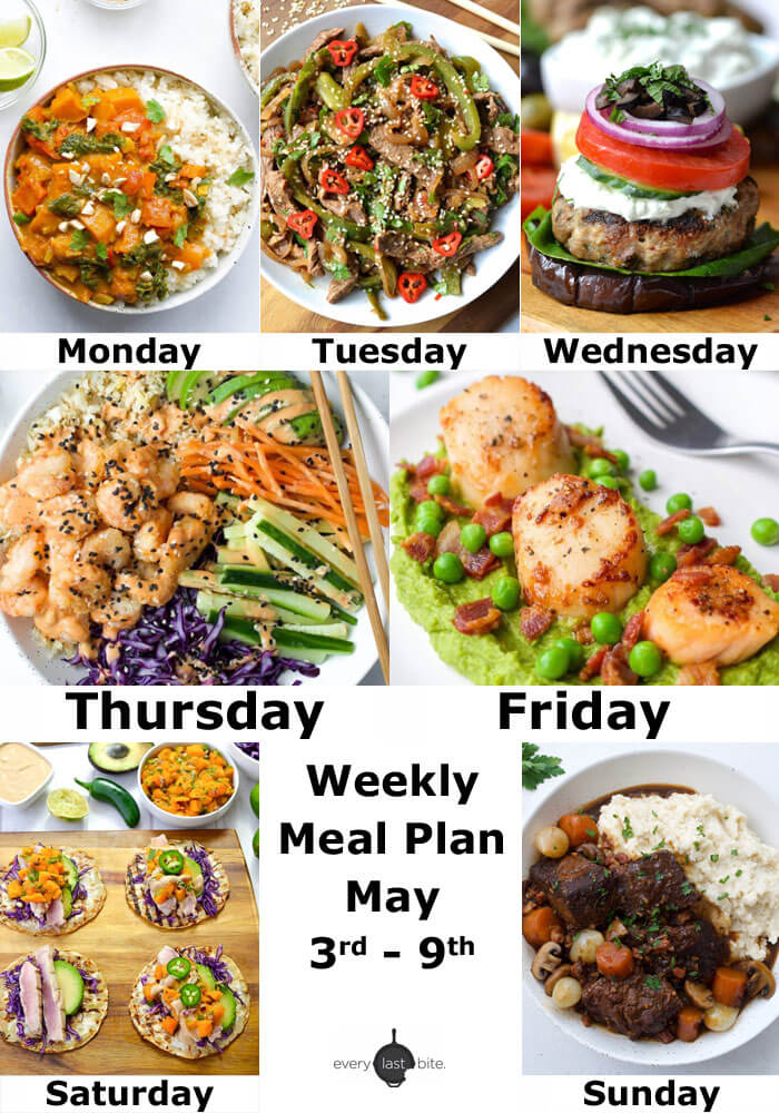 Weekly Meal Plan: May 3rd - 9th