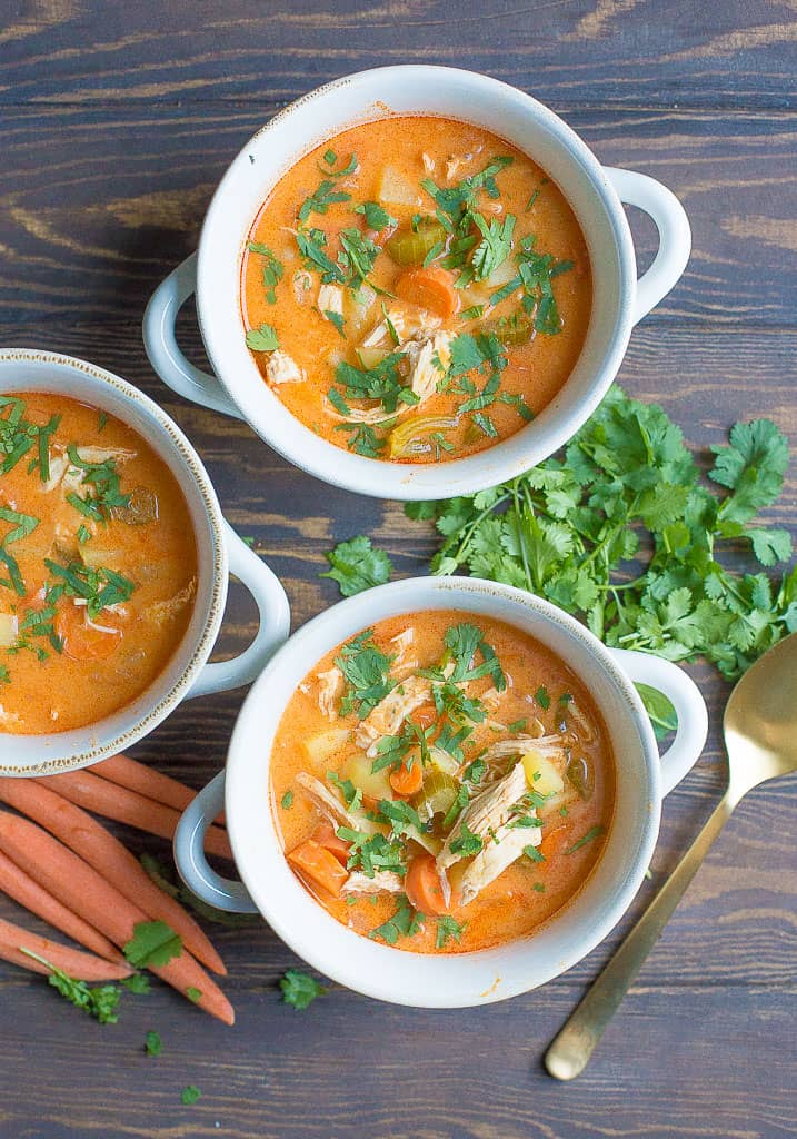Instant Pot or Slow Cooker Buffalo Chicken Chowder