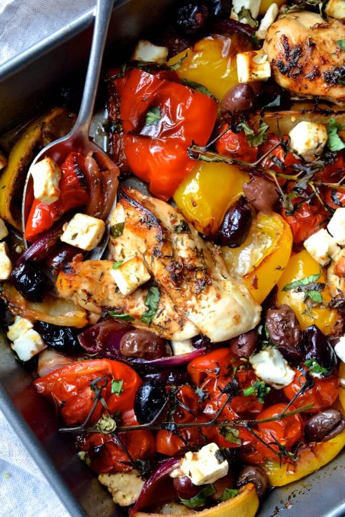 Greek Chicken Traybake | Every Last Bite Sheet Pan Greek Chicken