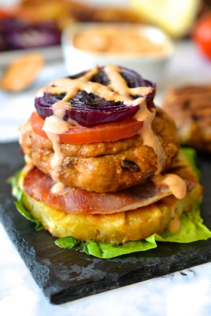 Hawaiian Chicken Burgers