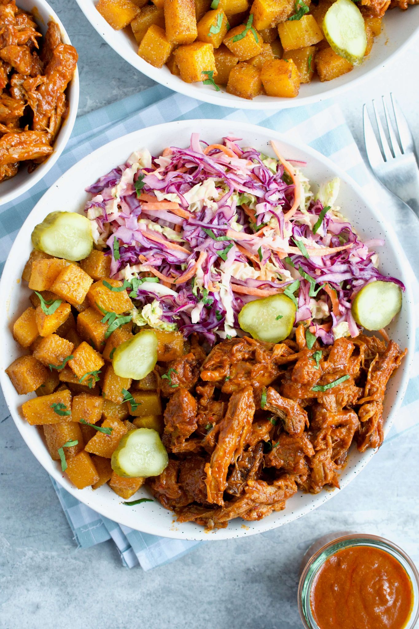 BBQ Pulled Pork & Coleslaw Bowl