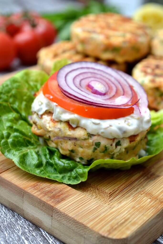 Lemon & Herb Salmon Burgers