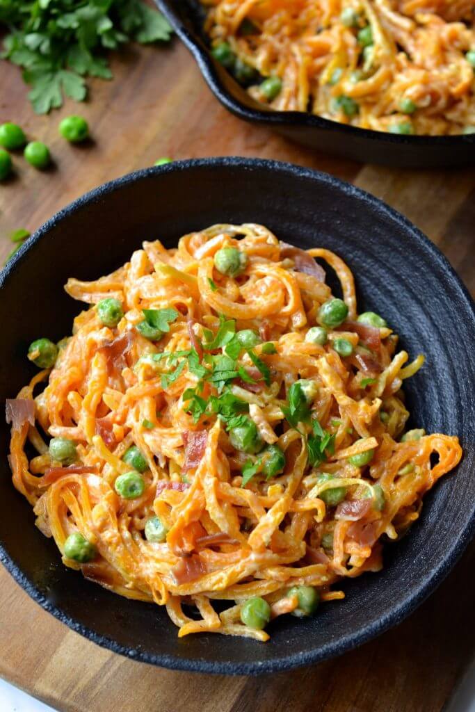 Butternut Squash Pasta with Alfredo Sauce