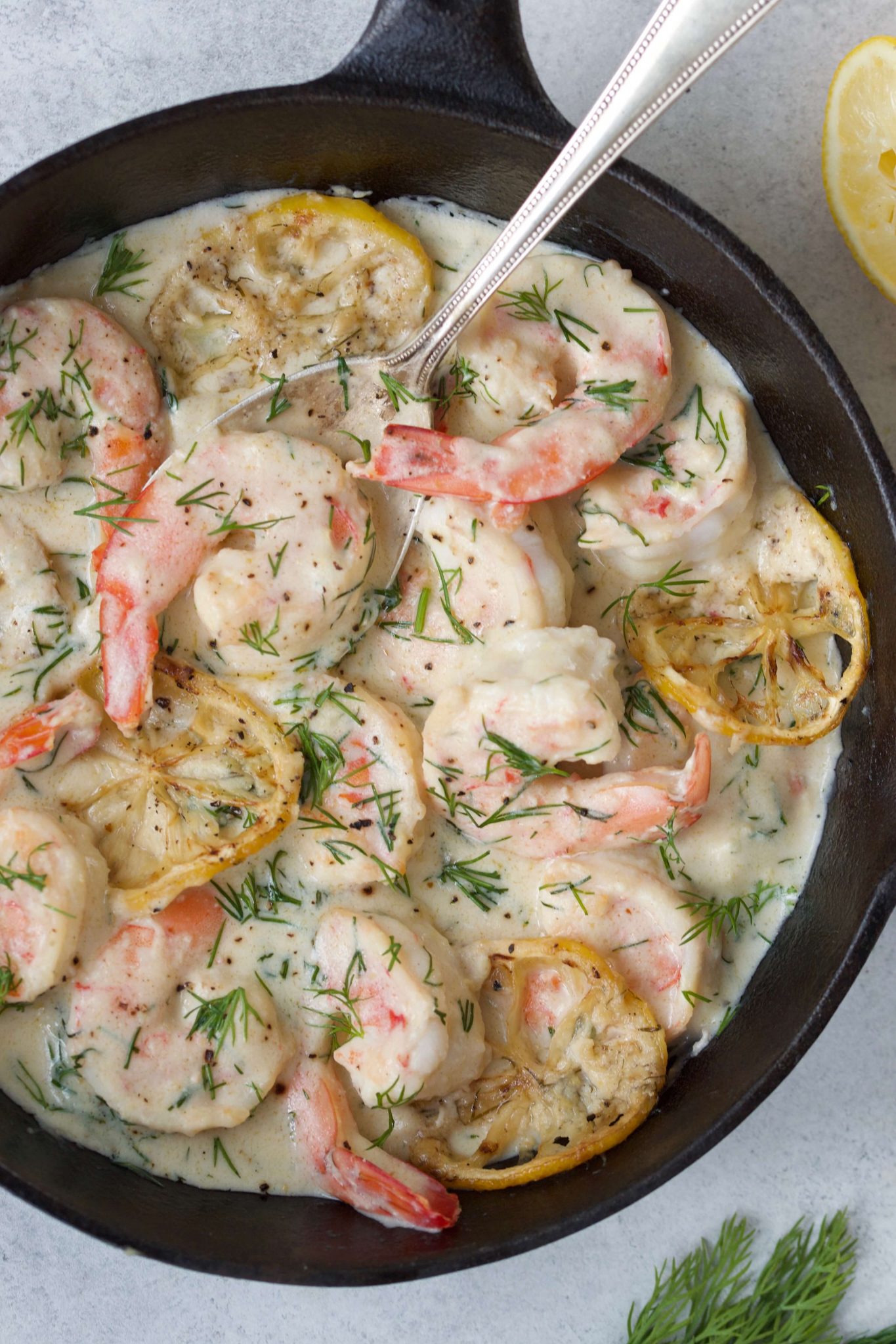 Creamy Lemon Dill Shrimp