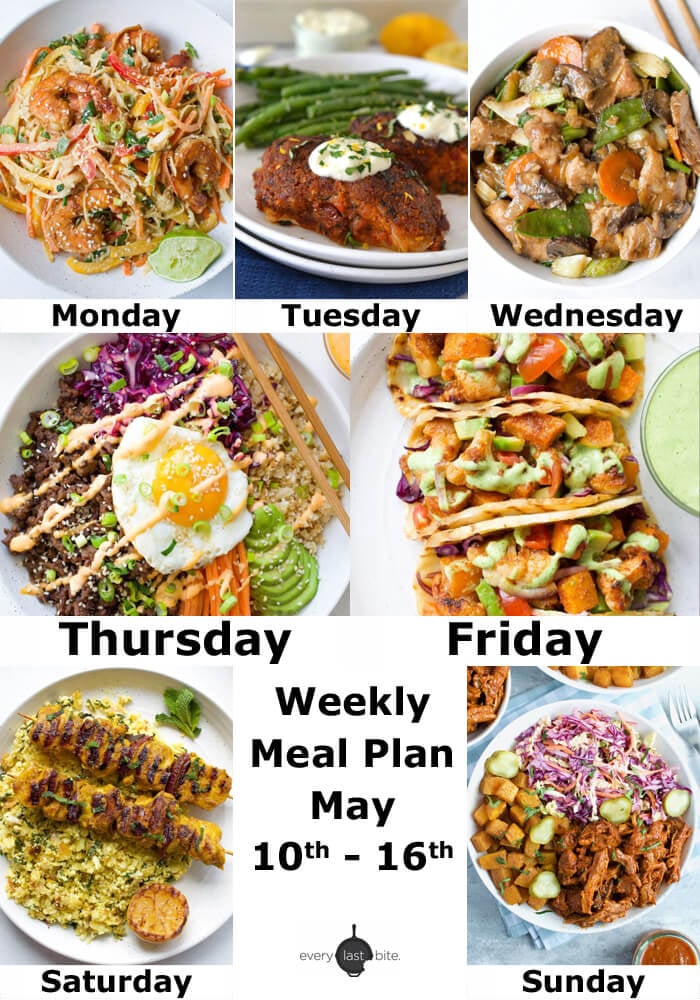 Weekly Meal Plan: May 10th - 16th
