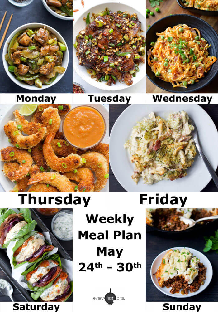 Weekly Meal Plan: May 24th - 30th