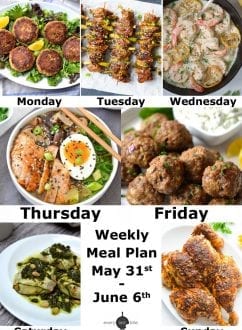 Weekly Meal Plan: May 31st - June 6th