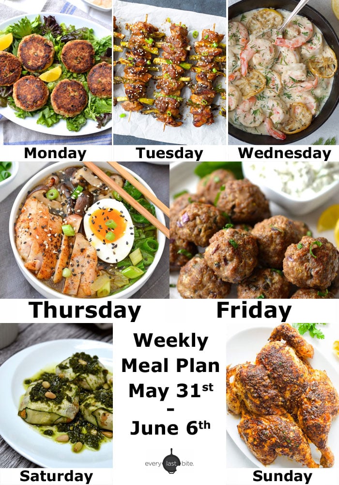 Weekly Meal Plan: May 31st - June 6th