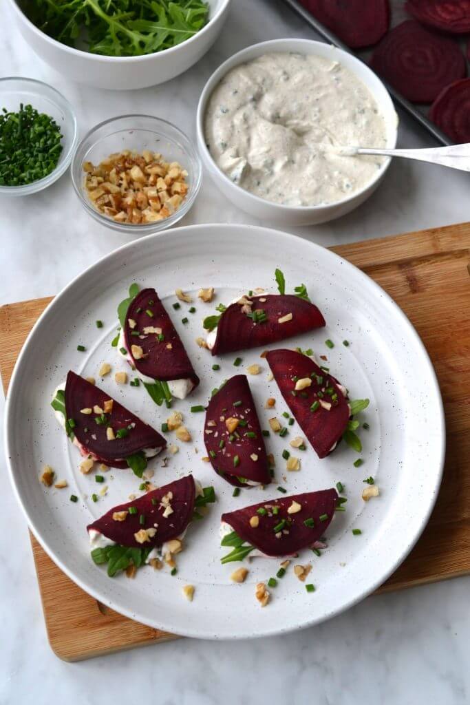 Vegan Beet & “Goat Cheese” Bites