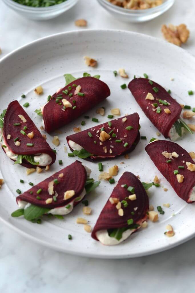 Vegan Beet & “Goat Cheese” Bites
