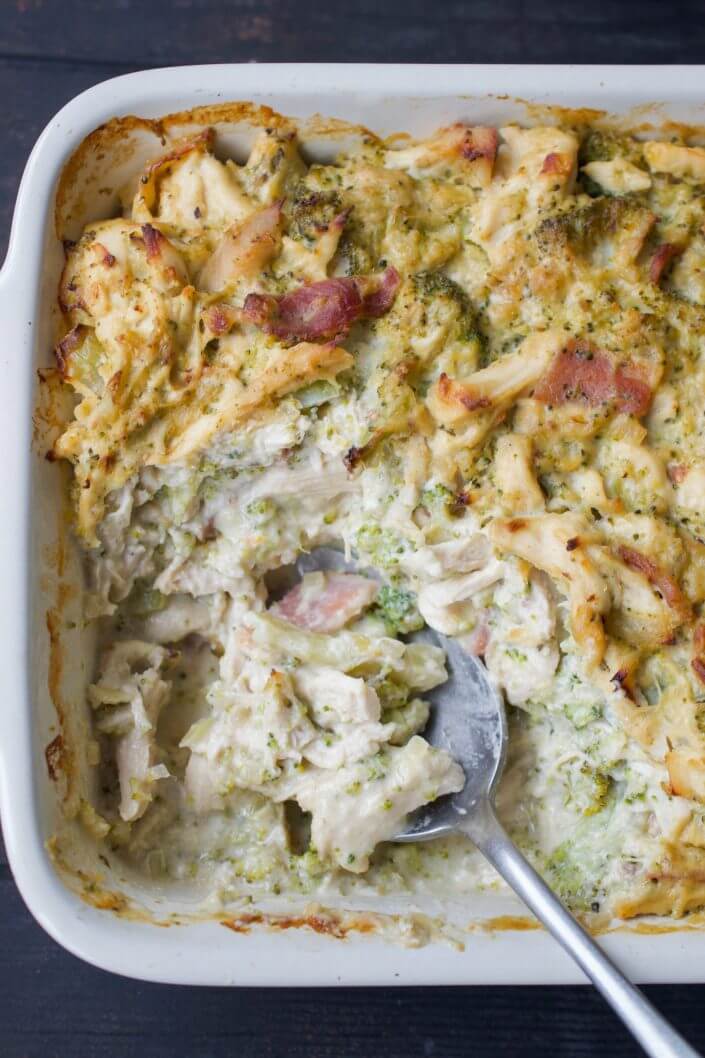 Creamy Chicken, Broccoli & Bacon Casserole