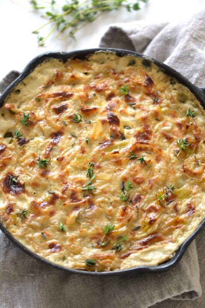 Caramelized Leek, Fennel & Onion Gratin | Every Last Bite Caramelized Leek, Fennel & Onion Gratin