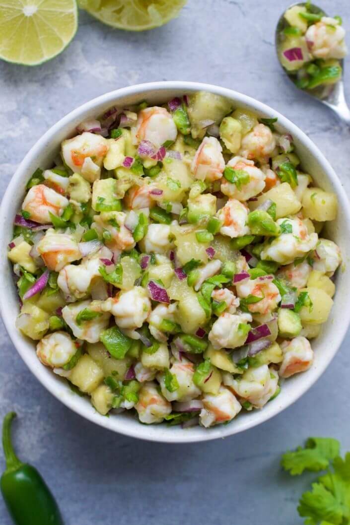 Peach, Jalapeno & Shrimp Ceviche