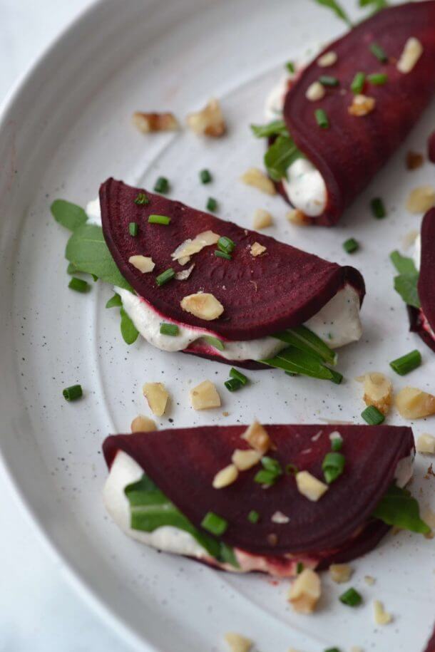 Vegan Beet & “Goat Cheese” Bites