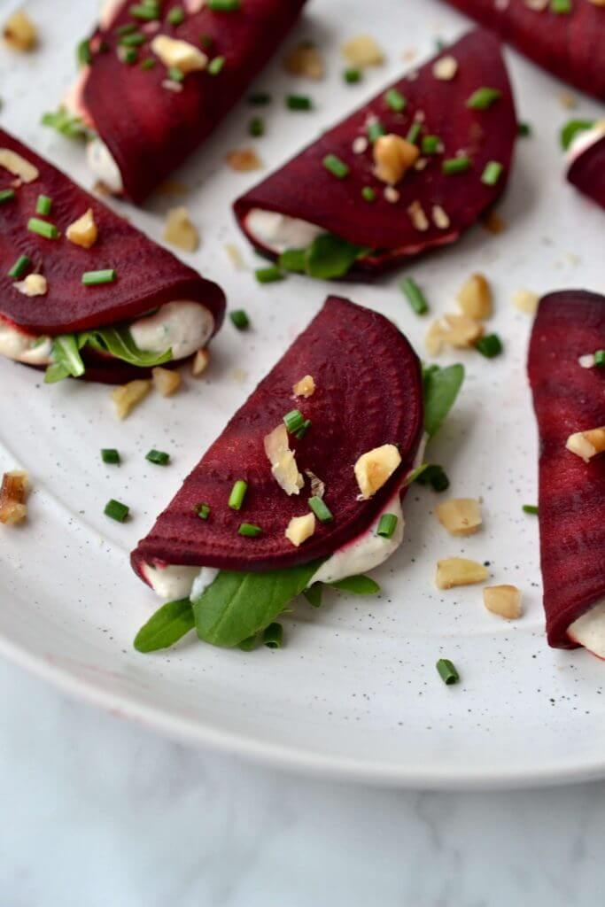 Vegan Beet & “Goat Cheese” Bites