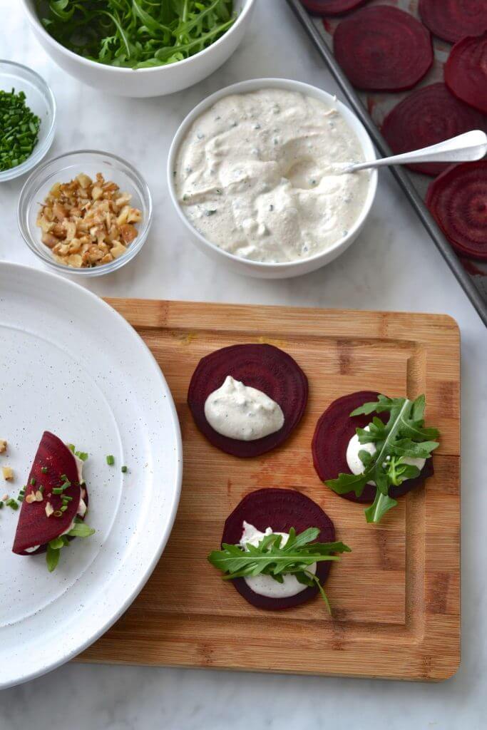 Vegan Beet & “Goat Cheese” Bites