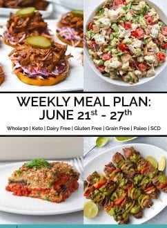 Weekly Meal Plan June 21st - 27th