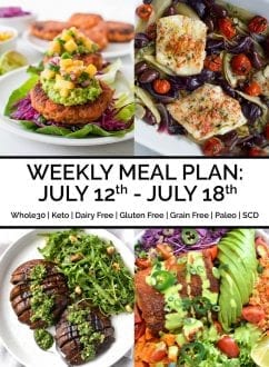 Weekly Meal Plan: July 12th - July 18th