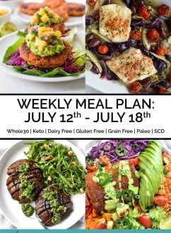 Weekly Meal Plan: July 12th - July 18th