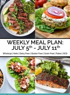 Weekly Meal Plan: July 5th - July 11th