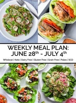 Weekly Meal Plan: June 28th - July 4th