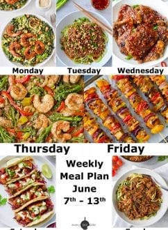 Weekly Meal Plan June 7th - 13th