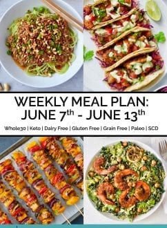 Weekly Meal Plan June 7th - 13th