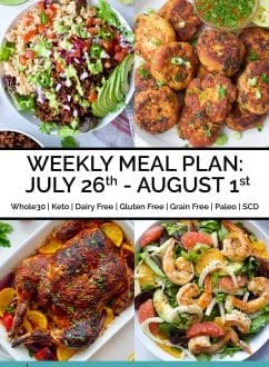 Weekly Meal Plan: July 26th - August 1st