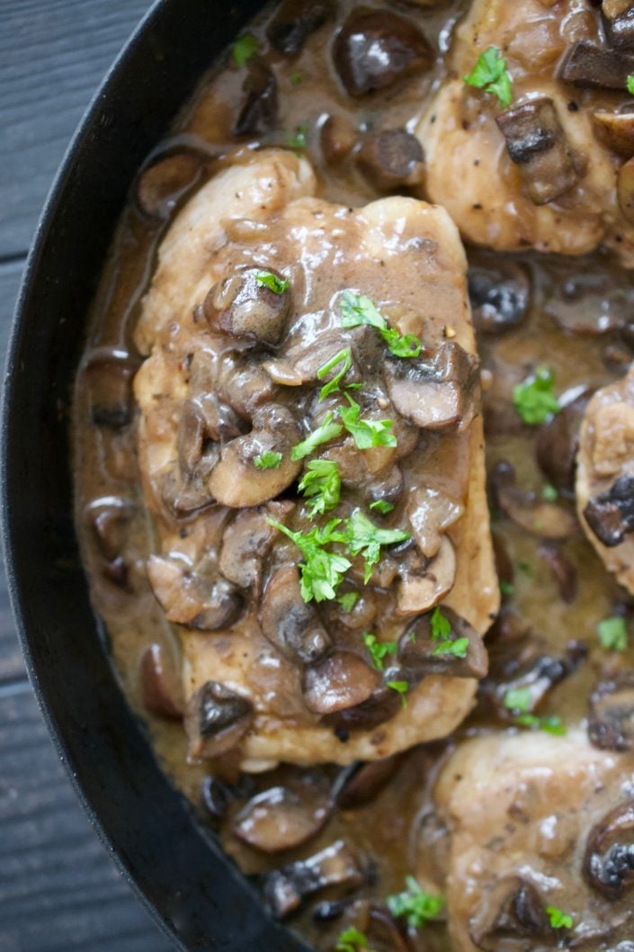 Pork Chops with Mushroom Sauce | Every Last Bite