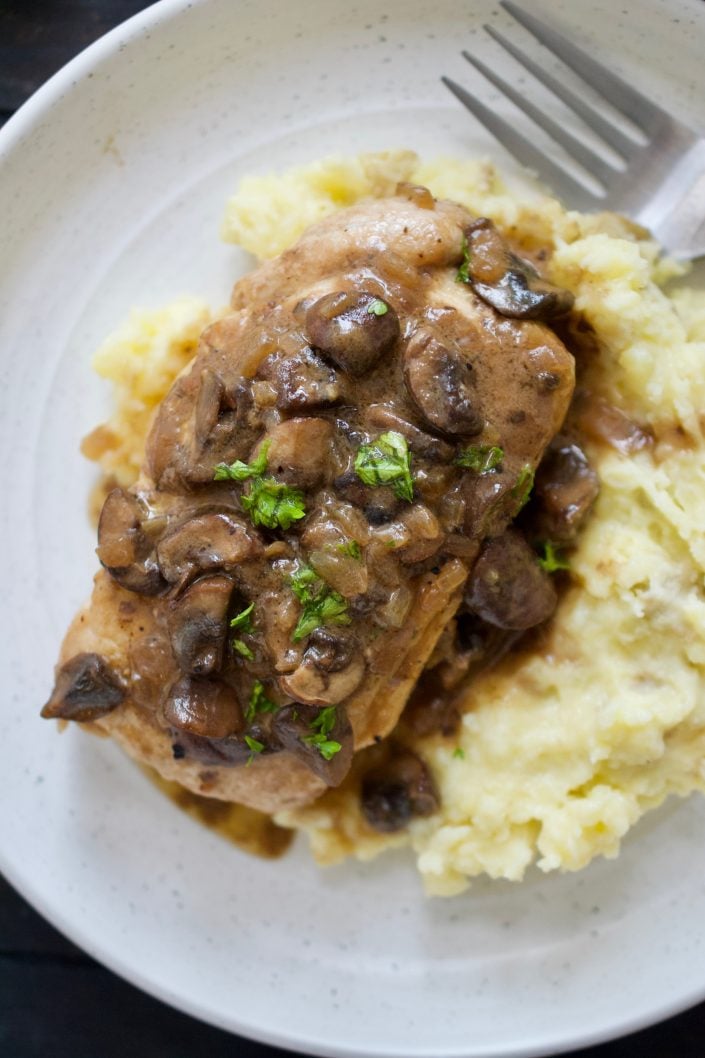 Pork Chops with Mushroom Sauce | Every Last Bite Pork Chops with Mushroom Sauce