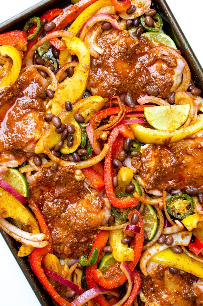 Sheet Pan Mexican Chicken | Every Last Bite Sheet Pan Chicken Fajitas