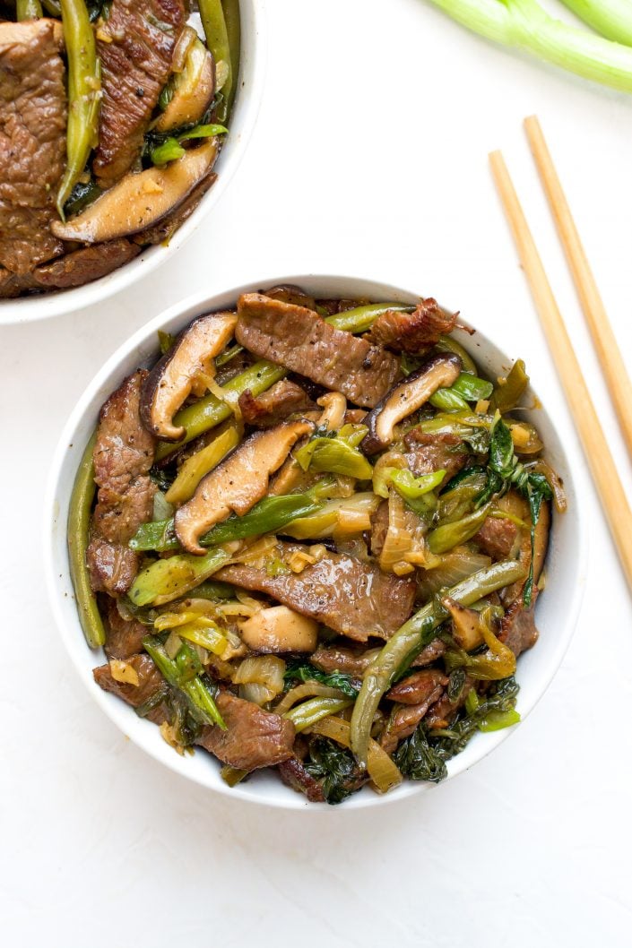 Beef & Shiitake Mushroom Stir Fry | Every Last Bite Beef & Shiitake Mushroom Stir Fry