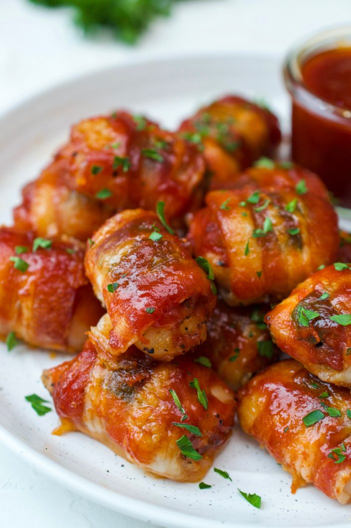 Bacon Wrapped Chicken Bites | Every Last Bite Bacon Wrapped Chicken Bites