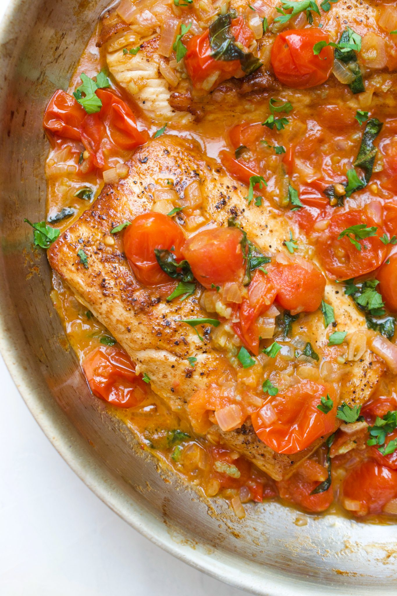 Mahi Mahi with Tomato Lemon Sauce