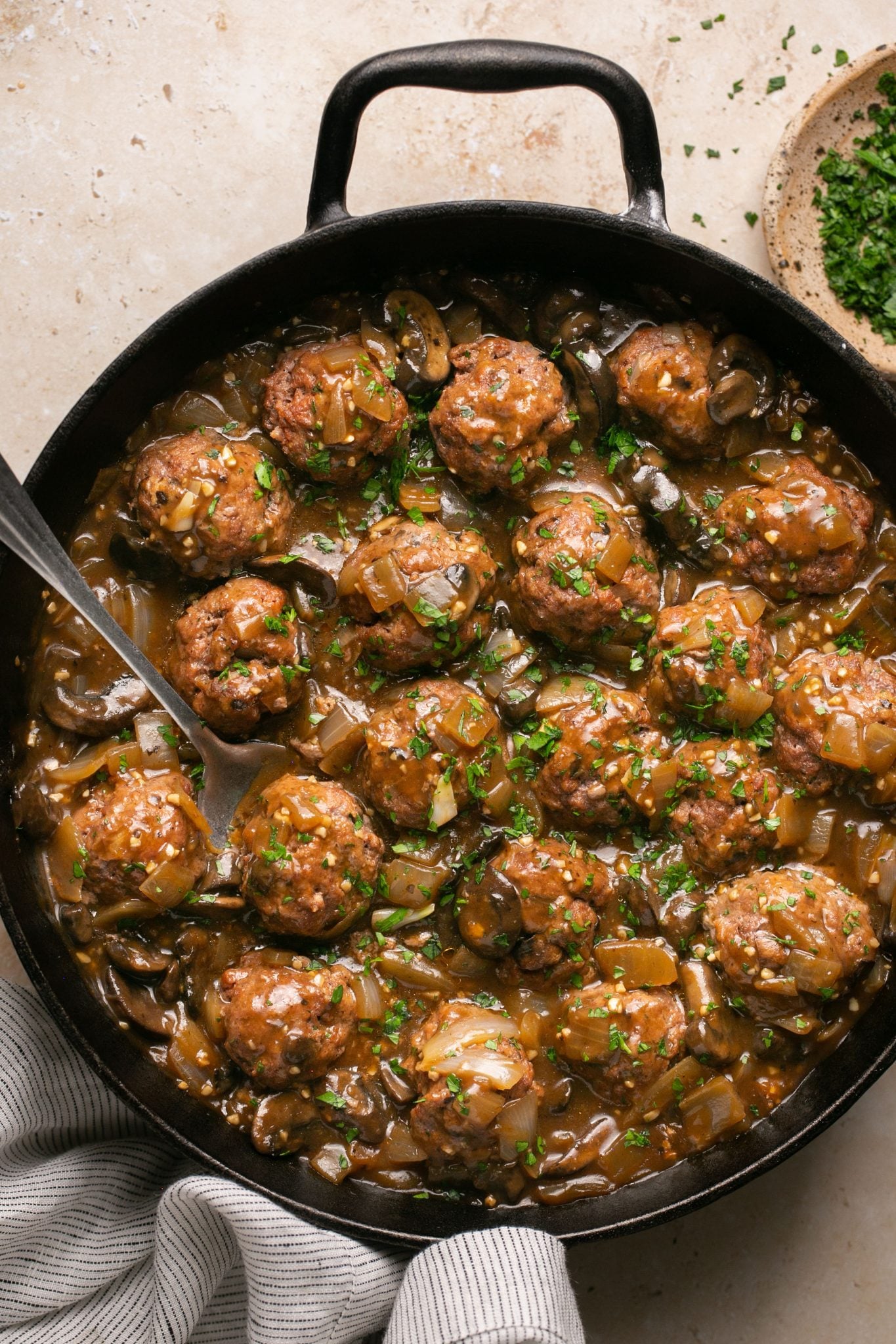 Salisbury Steak Meatballs | Every Last Bite Salisbury Steak Meatballs