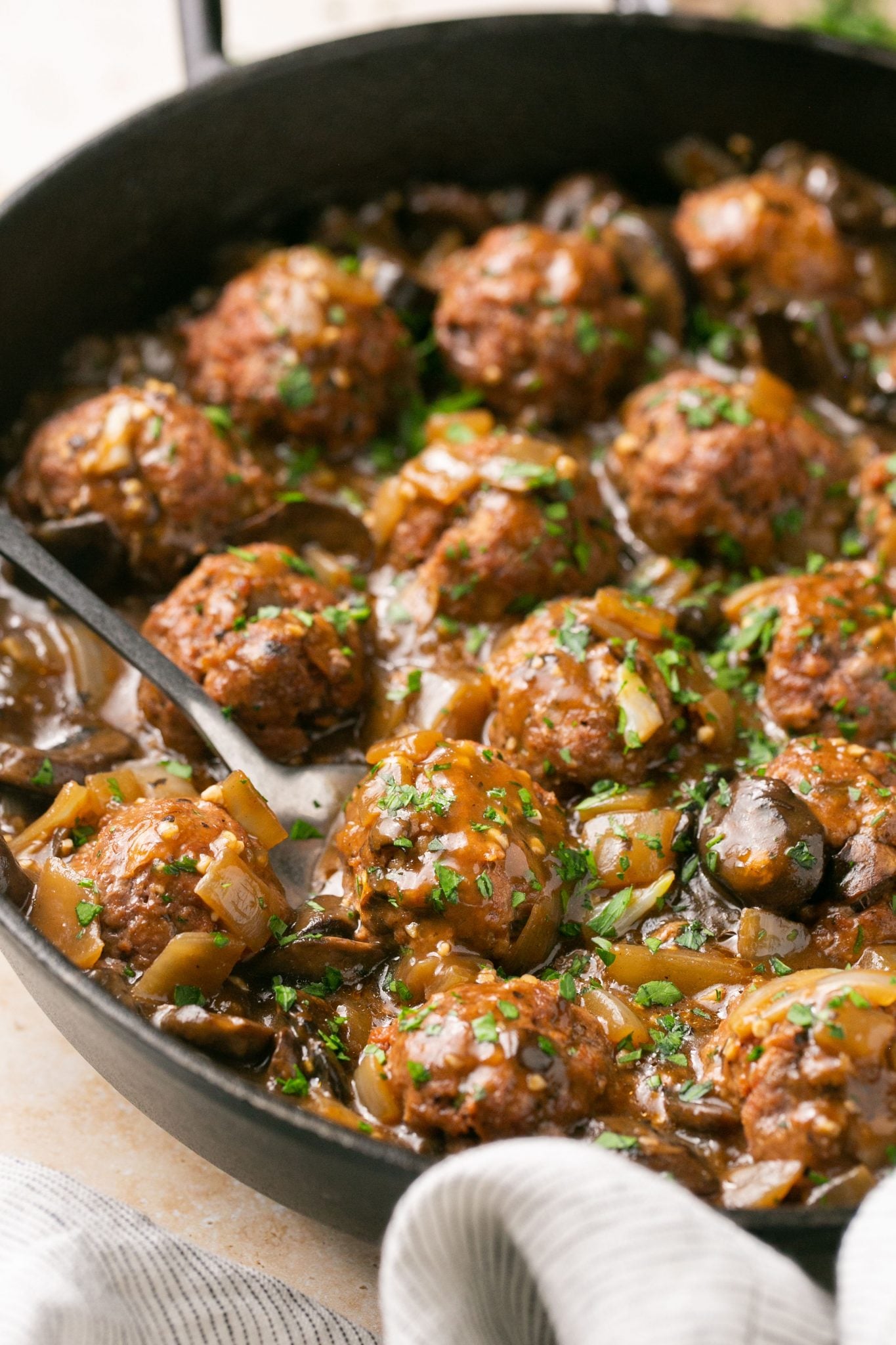 Salisbury Steak Meatballs | Every Last Bite Salisbury Steak Meatballs